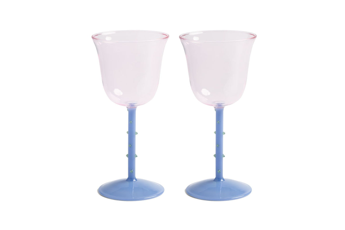 &klevering】 ドットワイングラス ピンク set of 2 – R deco