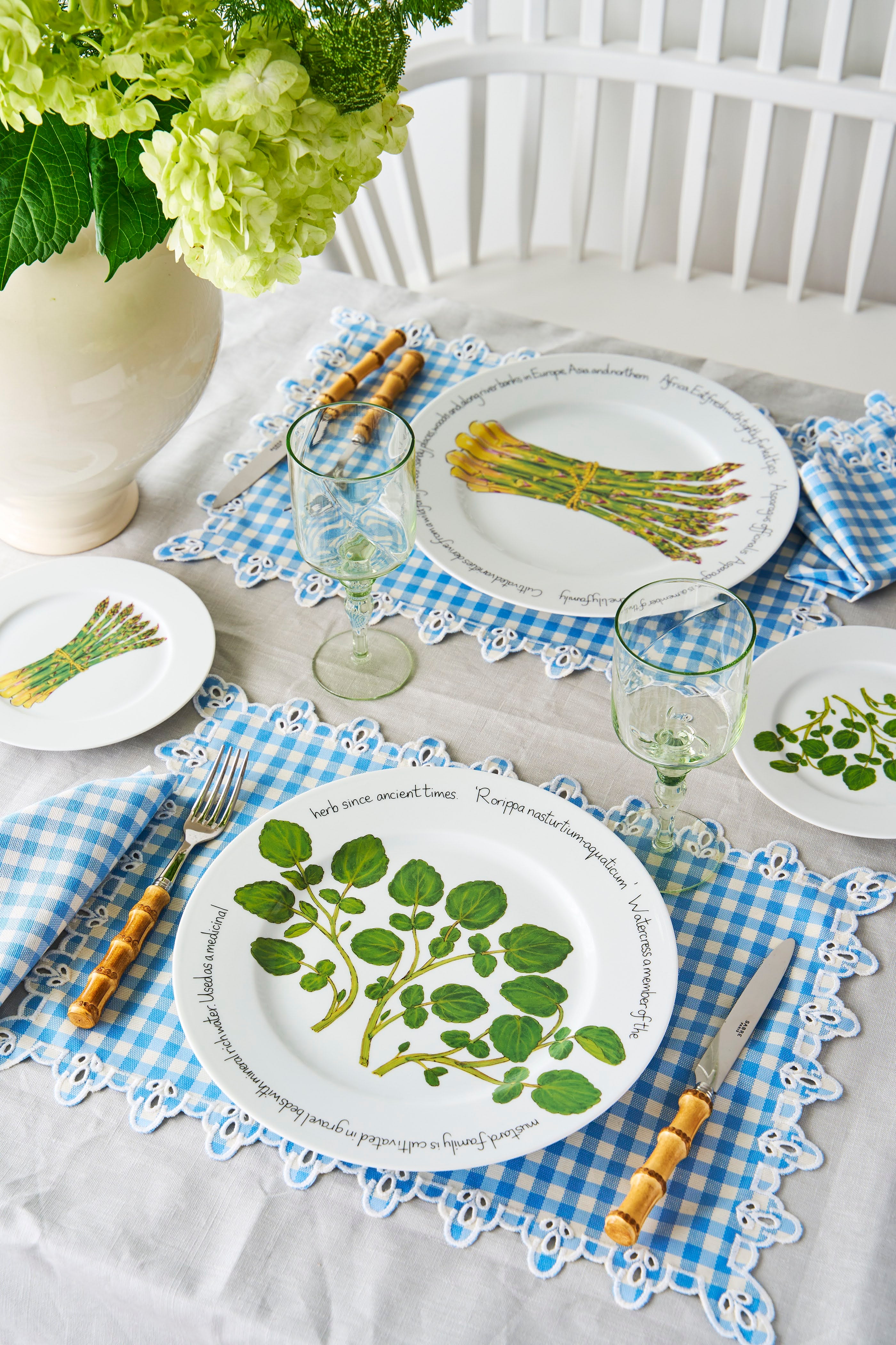 Amalfi プレイスマット ギンガムチェックライトブルー – R deco interiors