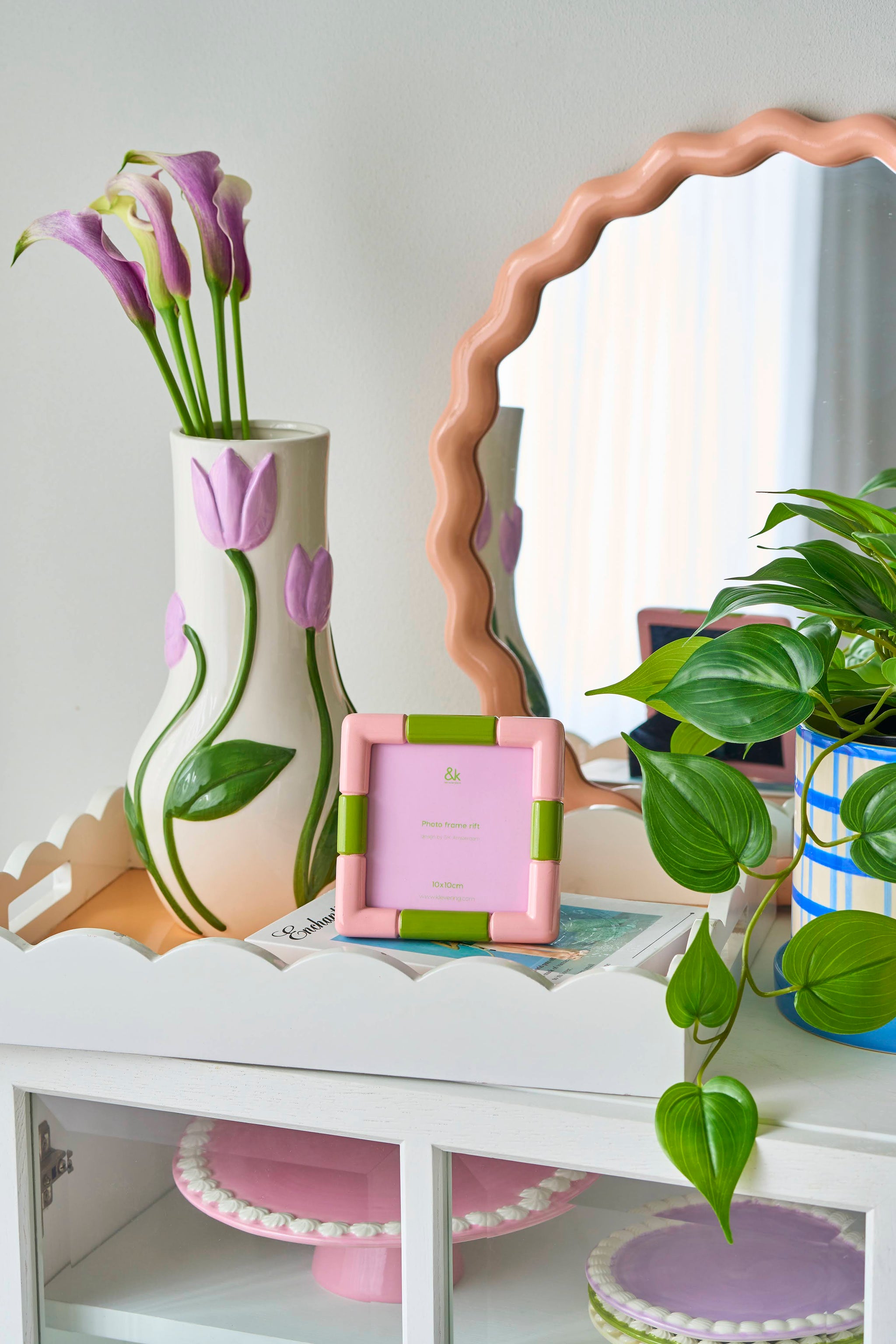 オリエント&フルーム フラワーベース 花瓶 チューリップ アート チューリップフラワーベース パープル – R deco interiors