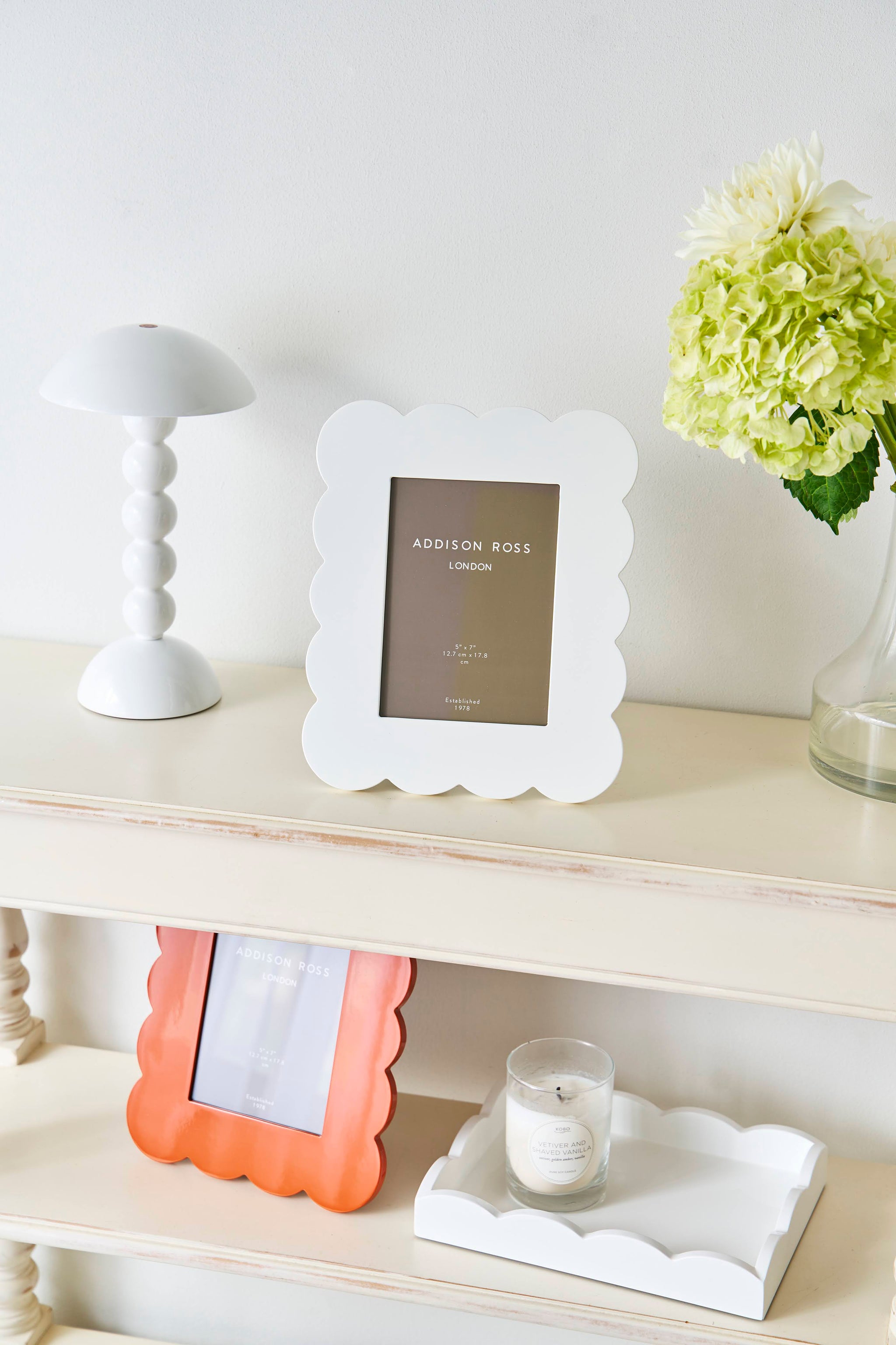 Addison Ross】スカラップフォトフレーム ホワイト – R deco