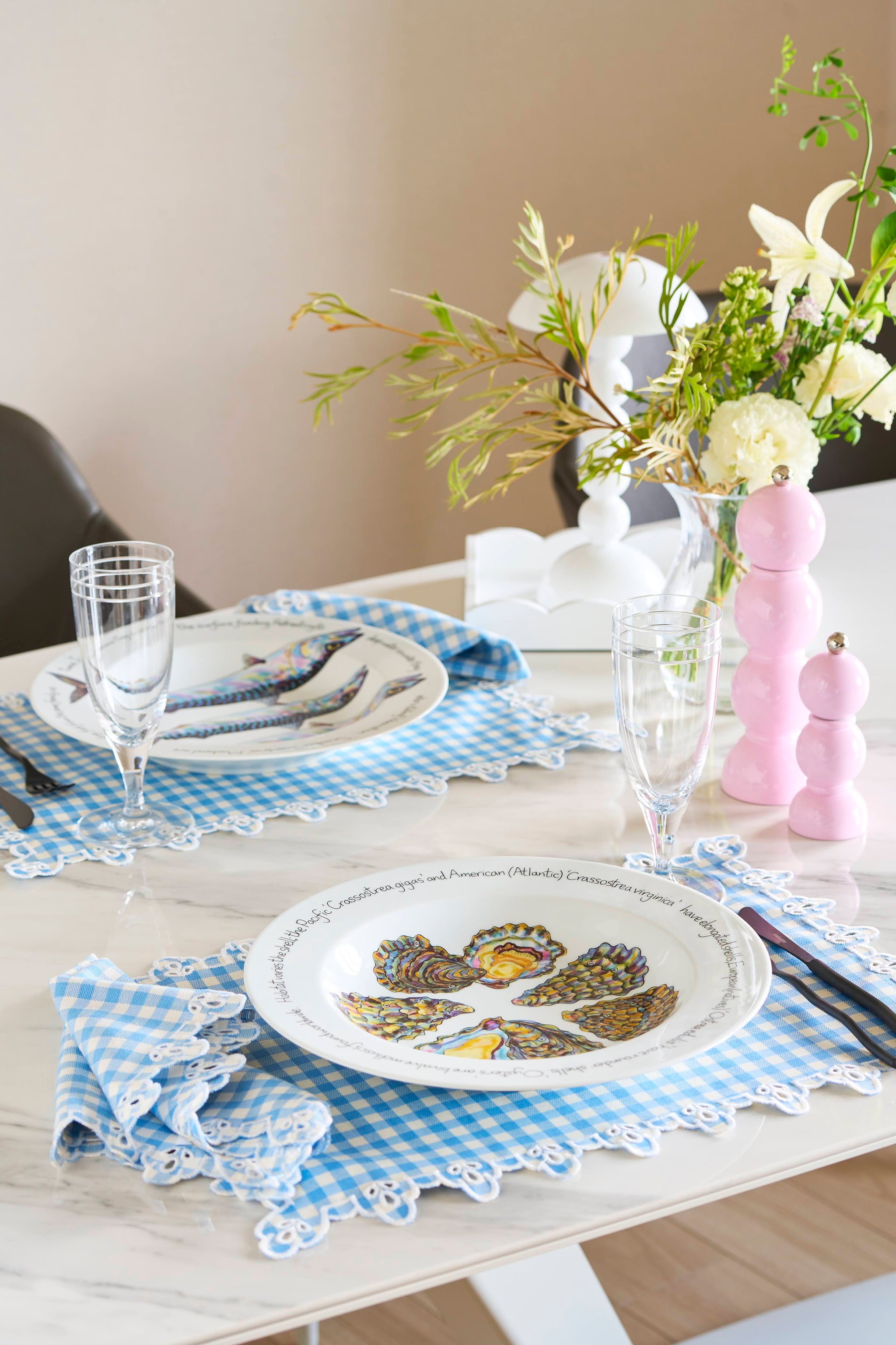 Borgo delle Tovaglie】 Amalfi プレイスマット ギンガムチェック