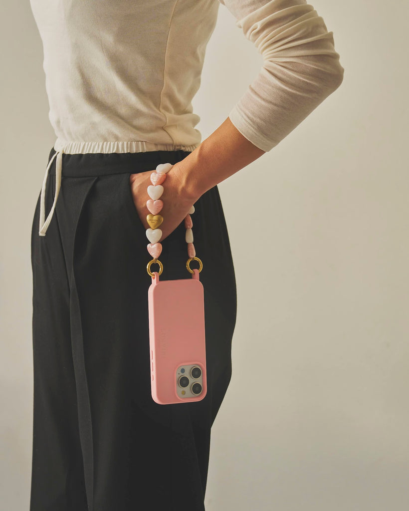 LOUVINI】 ハンドストラップ PETIT CUORE PINK-WHITE – R deco interiors