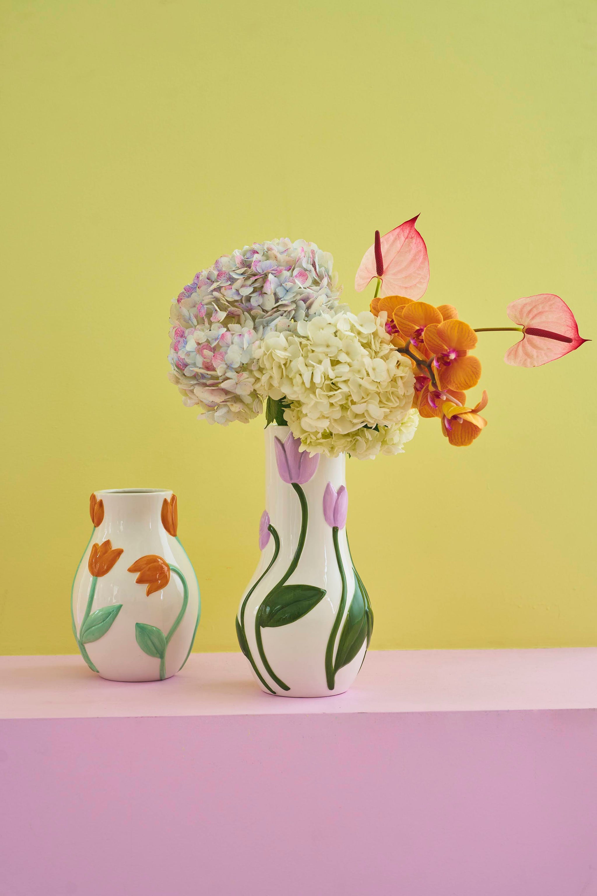 オリエント&フルーム フラワーベース 花瓶 チューリップ アート チューリップフラワーベース オレンジ – R deco interiors