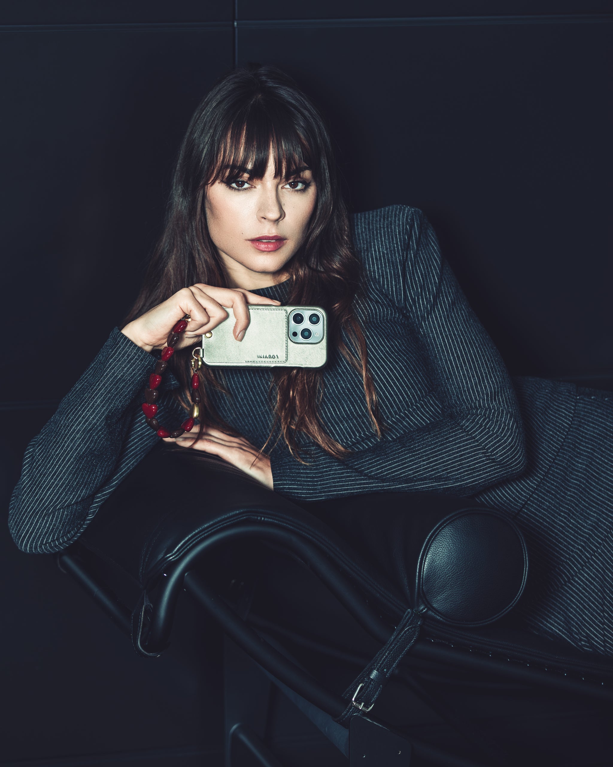 LOUVINI】 ハンドストラップ PETIT CUORE BURGUNDY-BROWN – R deco