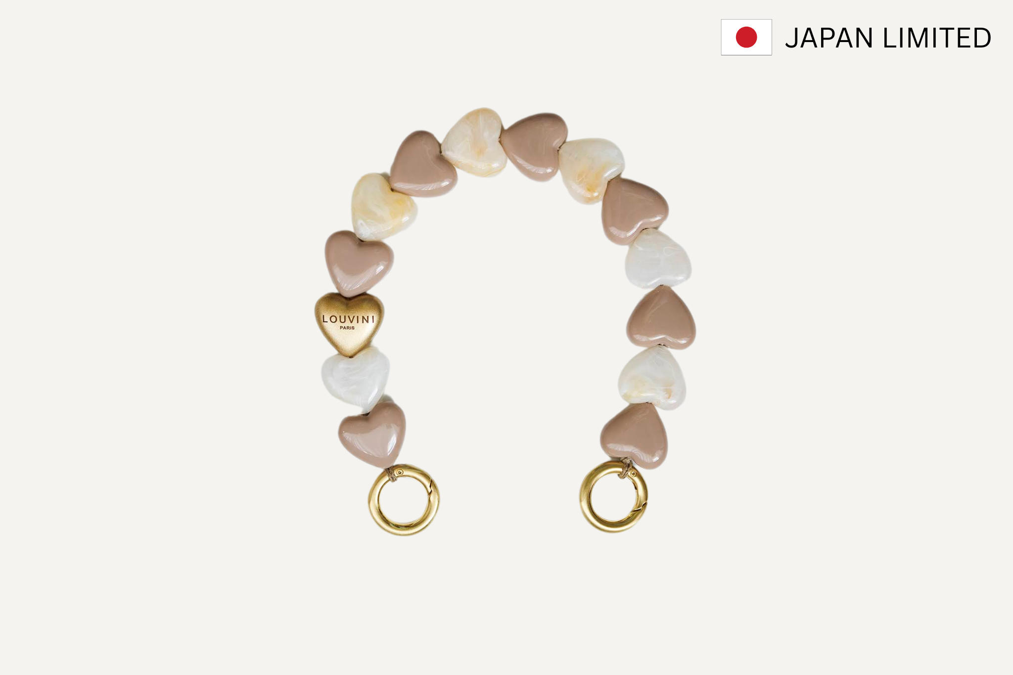 LOUVINI スマートフォンチェーン CUORE ベージュ・トープ LOUVINI】 スマートフォンチェーン CUORE BEIGE-TAUPE – R deco