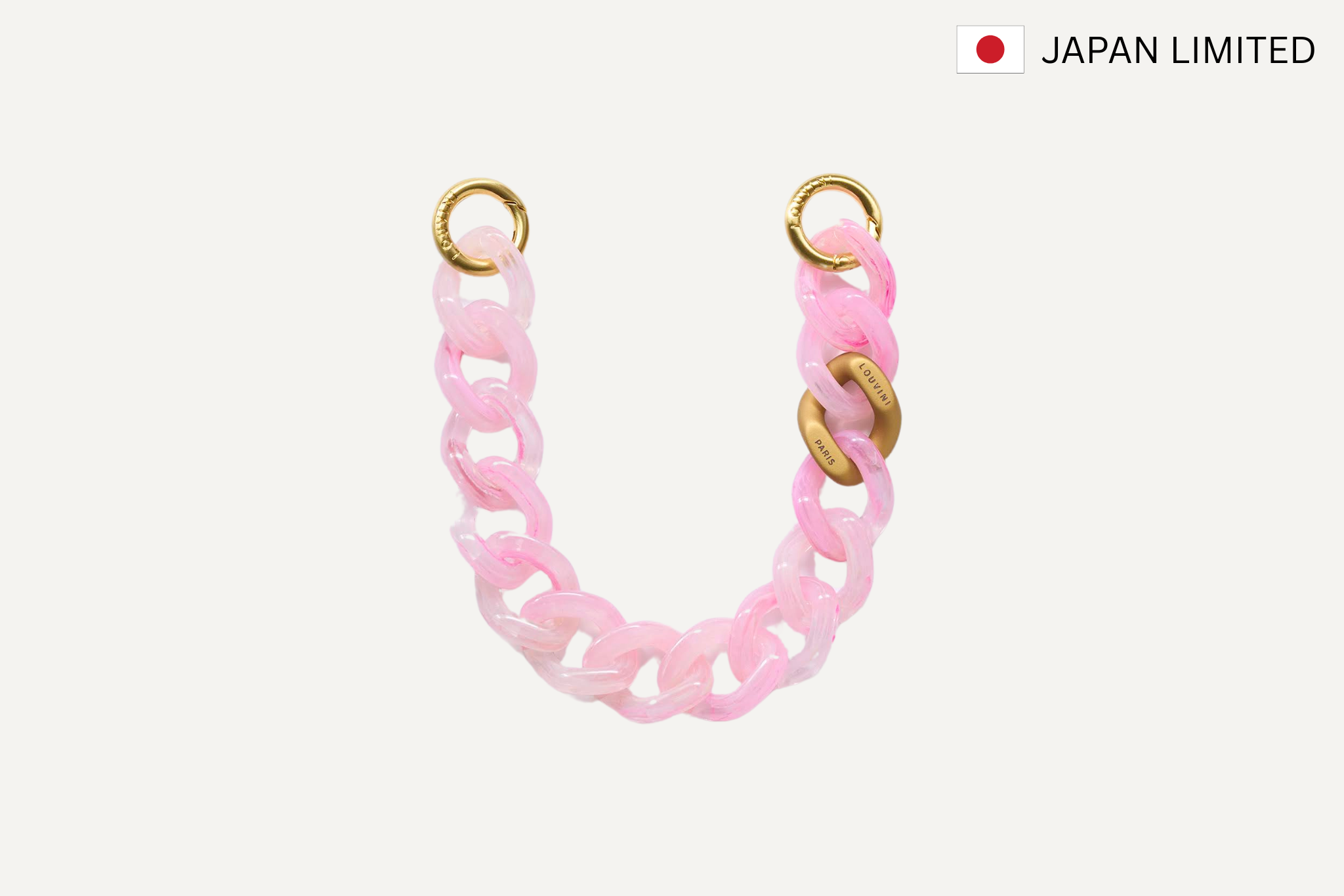 LOUVINI】 スマートフォンチェーン CUORE BLACK-PINK – R deco
