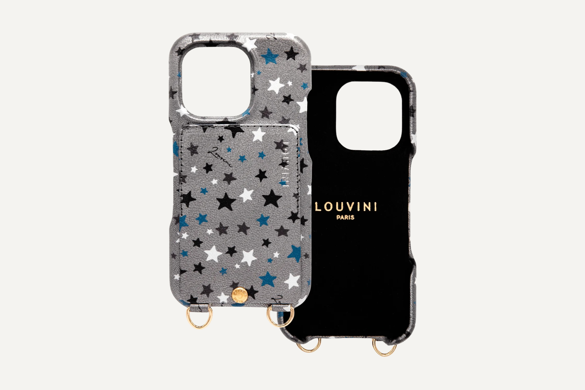 LOUVINI PARISハンドストラップ &iPhone15proケースセット LOUVINI PARISハンドストラップ &iPhone15proケースセット
