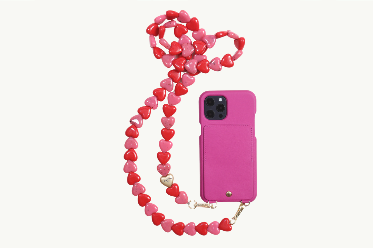 LOUVINI ハート型チャーム LOUVINI】 スマートフォンチェーン CUORE LOUVINI ハート型チャーム LOUVINI】 スマートフォンチェーン CUORE