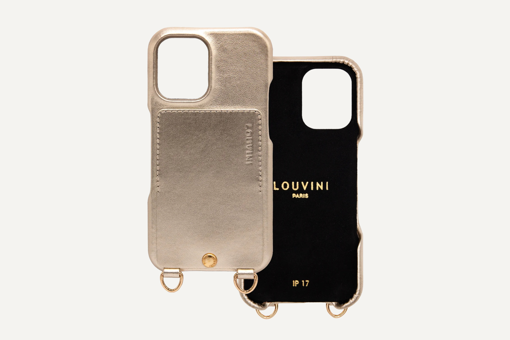 LOUVINI iPhone用ケース ベージュ ハートストラップ louvini スマホ・タブレット・パソコン LOUVINI iPhone用ケース