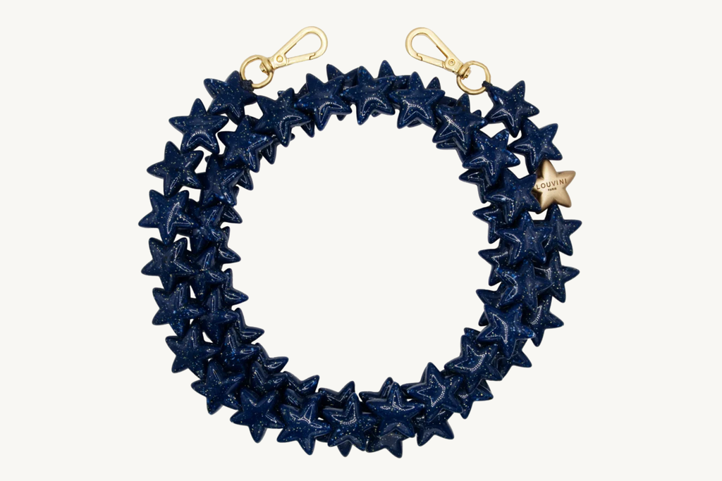 LOUVINI PARIS ハンドストラップ PETIT ZOE GLITTER ハンドストラップ PETIT ZOE GLITTER BLUE – R deco interiors