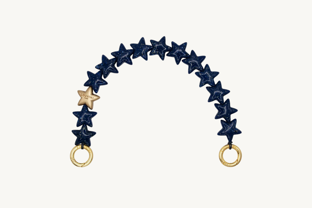 LOUVINI PARIS ハンドストラップ PETIT ZOE GLITTER ハンドストラップ PETIT ZOE GLITTER BLUE – R deco interiors