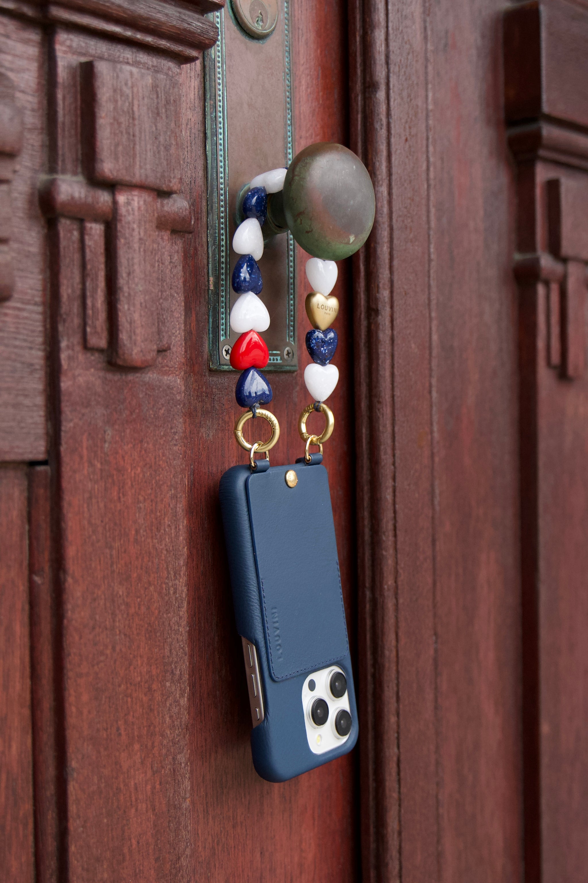 ハンドストラップ PETIT CUORE NAVY-WHITE – R deco interiors