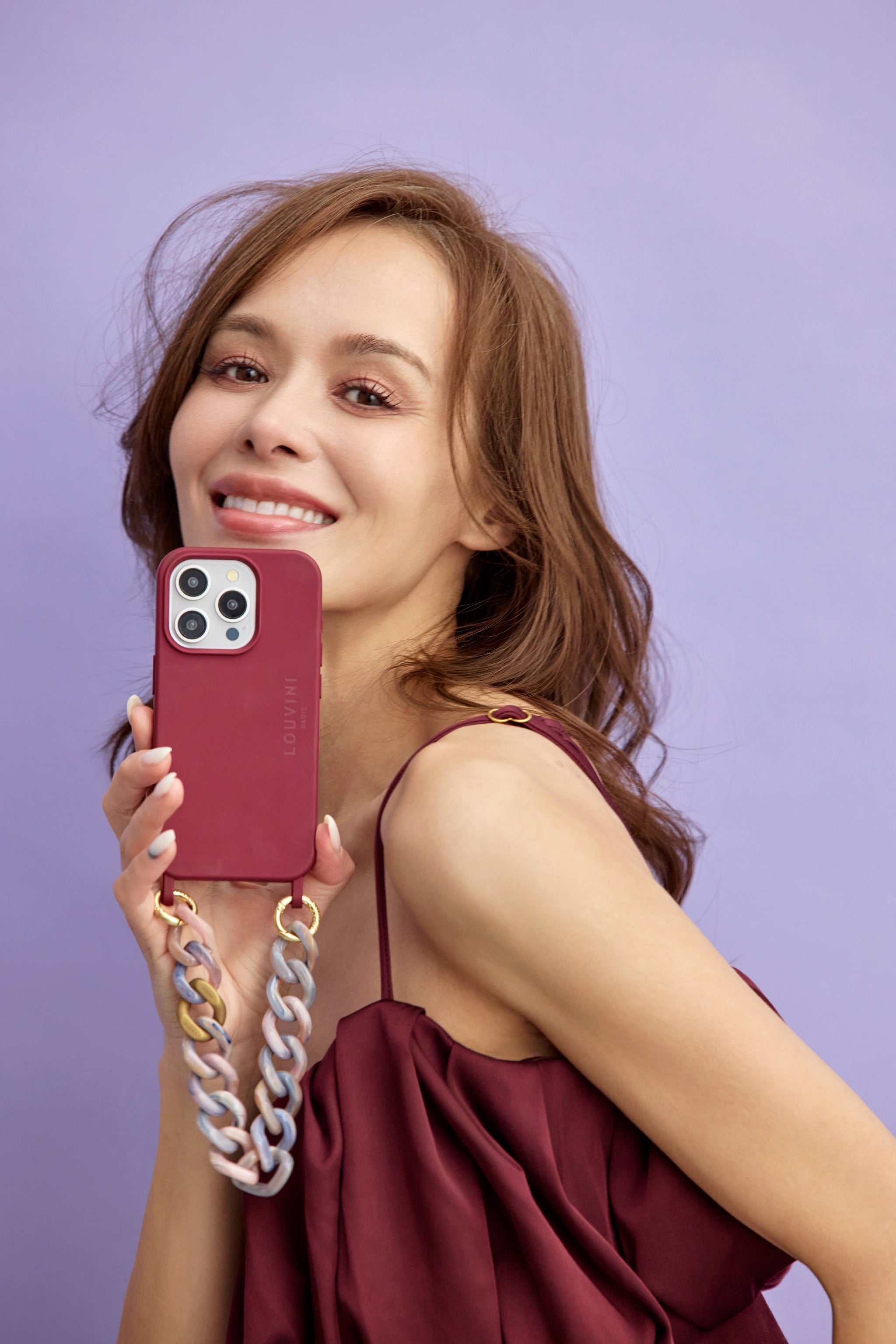 LOUVINI】 ハンドストラップ PETIT ZOE GRAY-PURPLE – R deco interiors