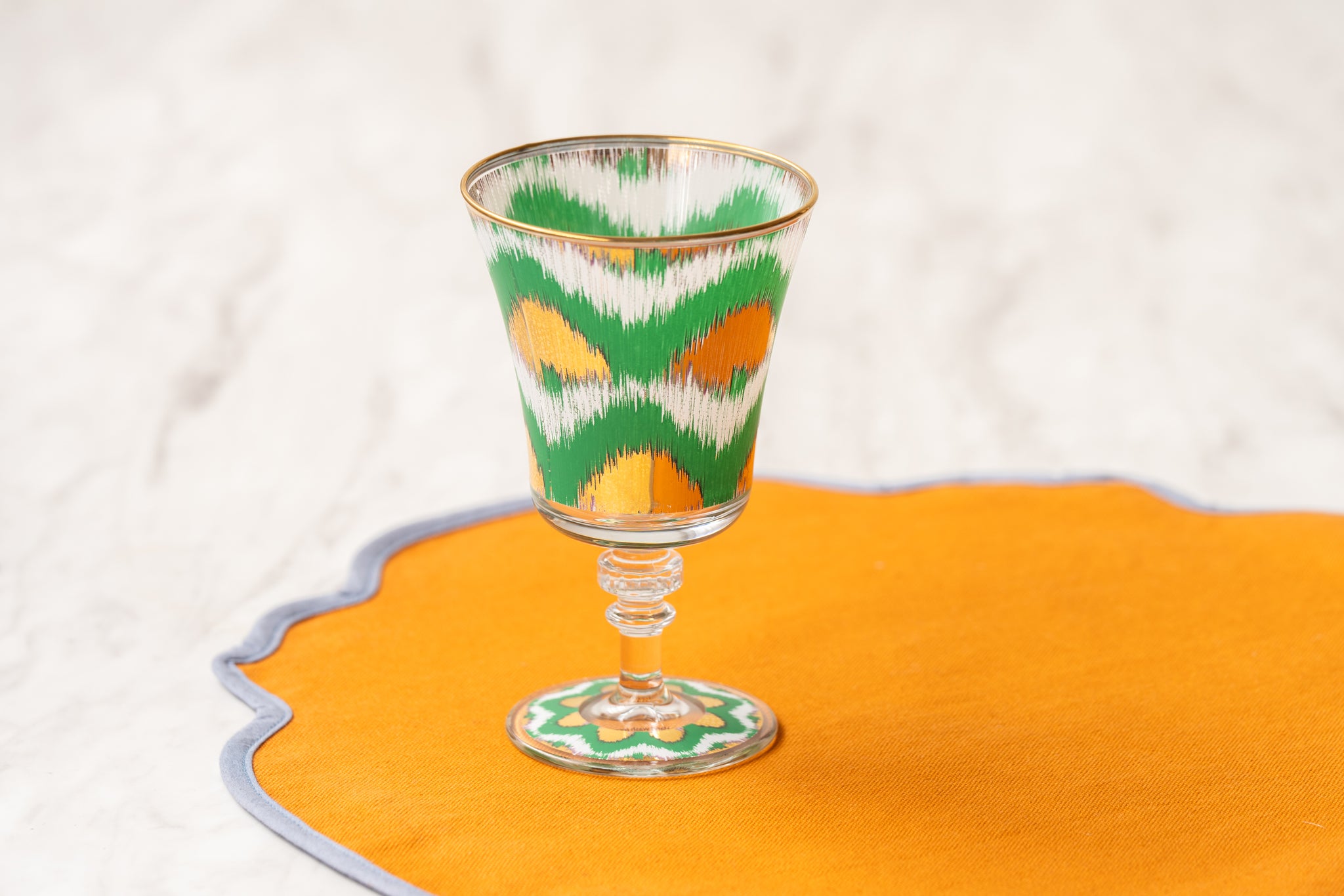 Les Ottomans イカット柄グラス2つセットとおまけ付き Les Ottomans – R deco interiors