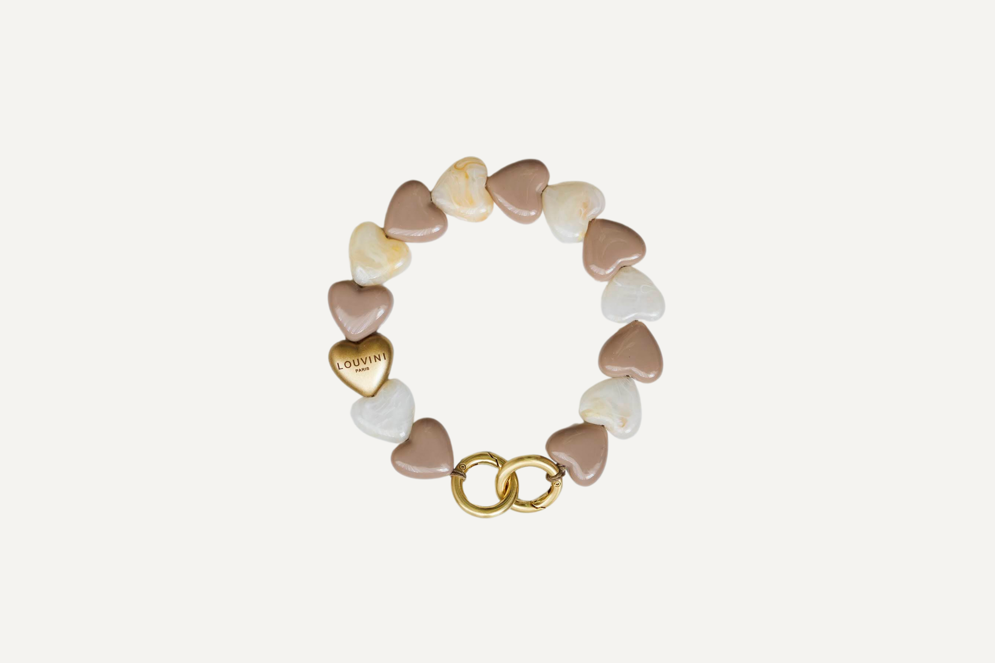 LOUVINI ストラップ PETIT CUORE BEIGE-TAUPE 新品 LOUVINI_89403b33-b403-4867-