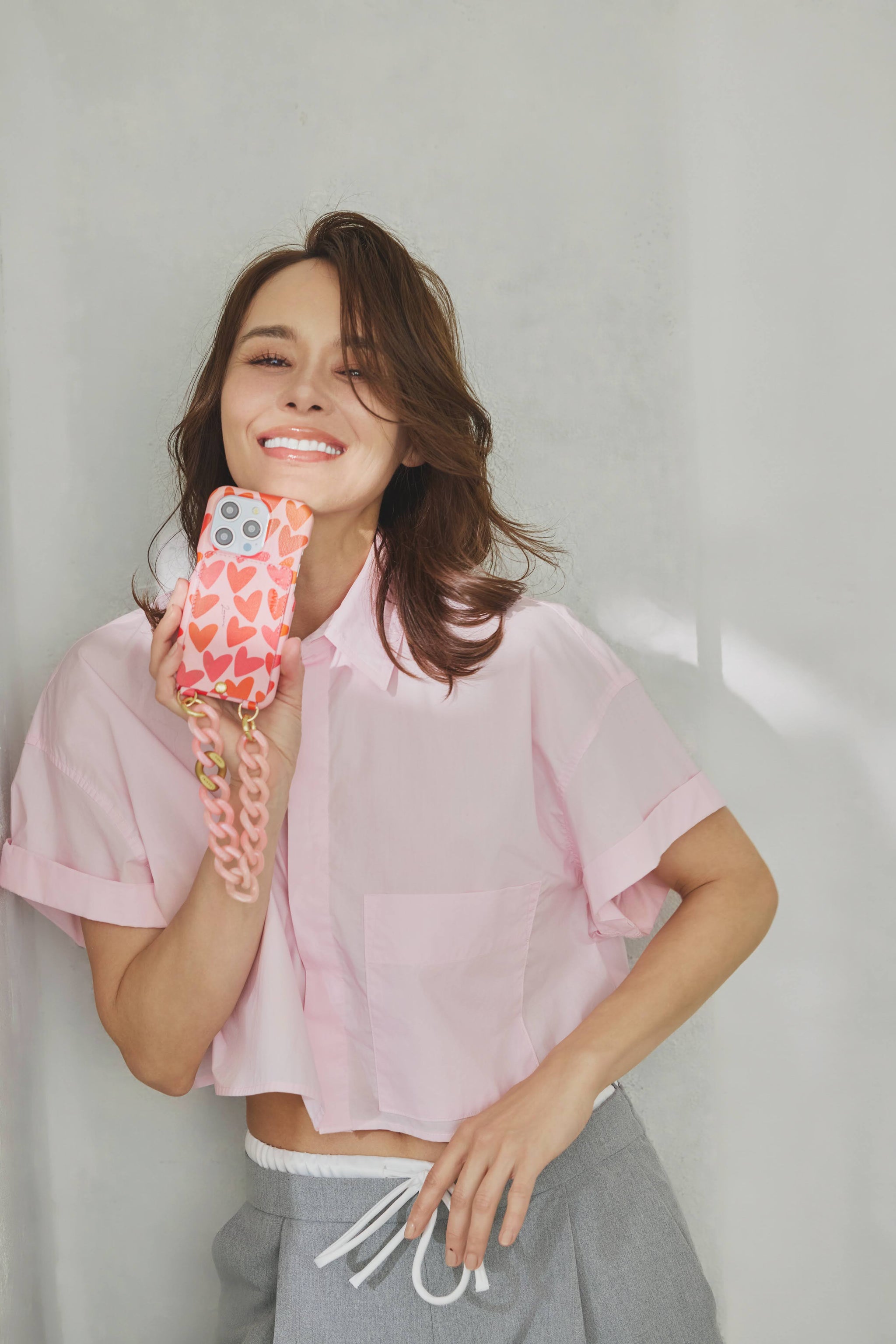 LOUVINIハンドストラップ　PETIT ZOE　CHERRY BLOSSOM Louvini-2025SS-0563_54999fc5-